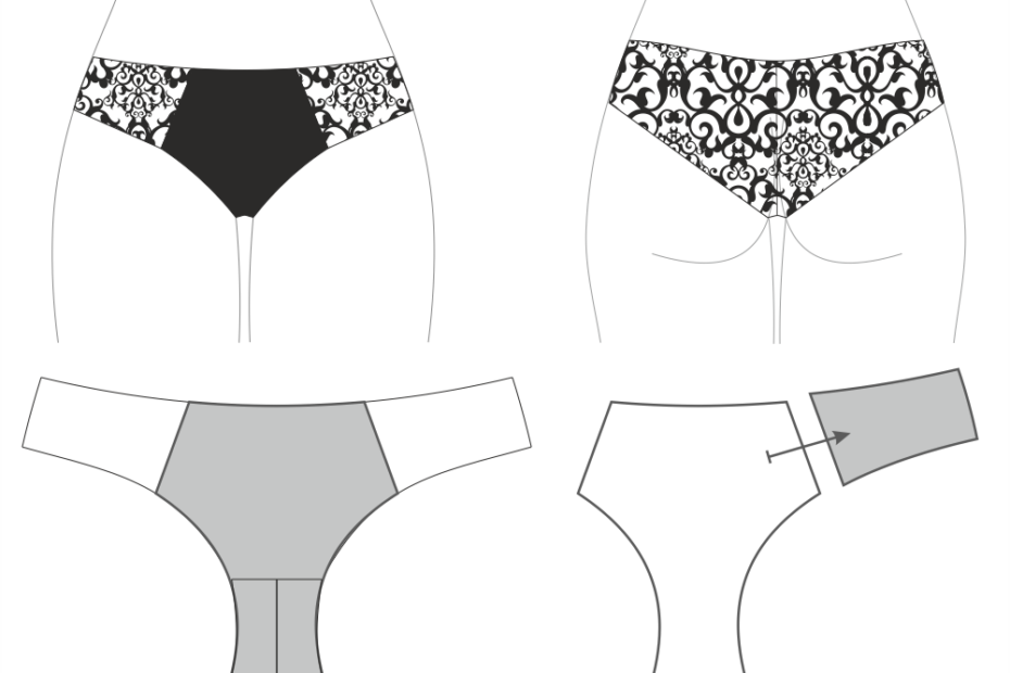 Panty Pattern Manipulation 3: Lace Panty - Schnittkonstruktion 7